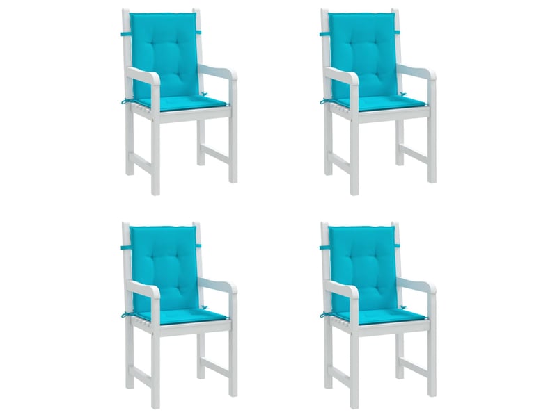  Lot de 4 coussins de dossier,  coussins de dos, tissu oxford turquoise cf59459  - Conforama D