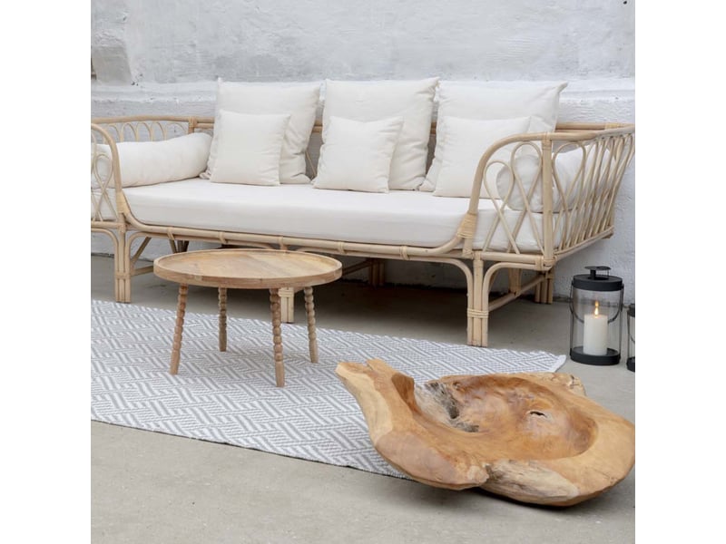 Jay- table basse en bois massif naturel ø60 cm  - Conforama E
