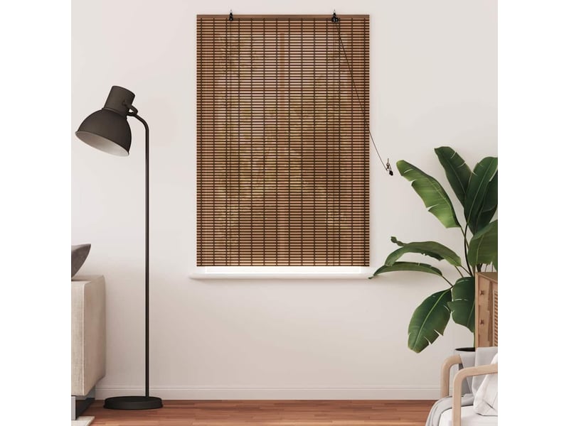 Store enrouleur, store à rouleau marron 80 x 160 cm bambou cf45329 - Conforama C
