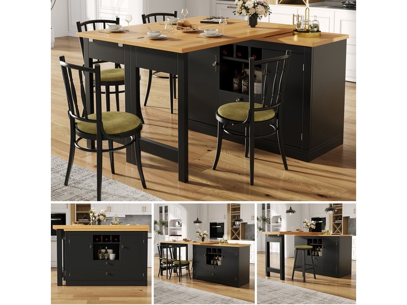 Table de bar noir - 180cm mdf table de bar noir - Conforama B
