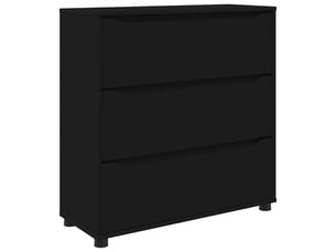Commode 1 tiroir(s) coloris noir largeur 80 cm