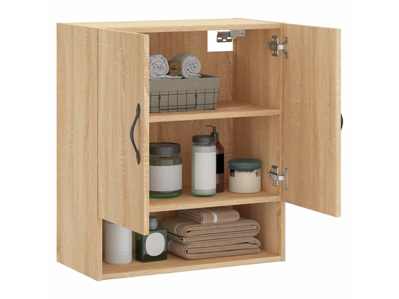  Armoire murale salon, meuble de rangement chêne sonoma 60x31x70 cm bois d'ingénierie  - Conforama D