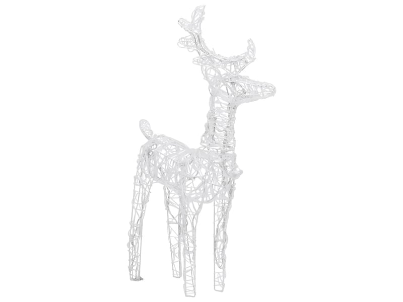  Rennes de noël 4 pcs 160 led bleu acrylique  - Conforama D