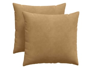 Lot de 2 coussins de canapé, coussins décoratifs marron 45 x 45 cm cf59125