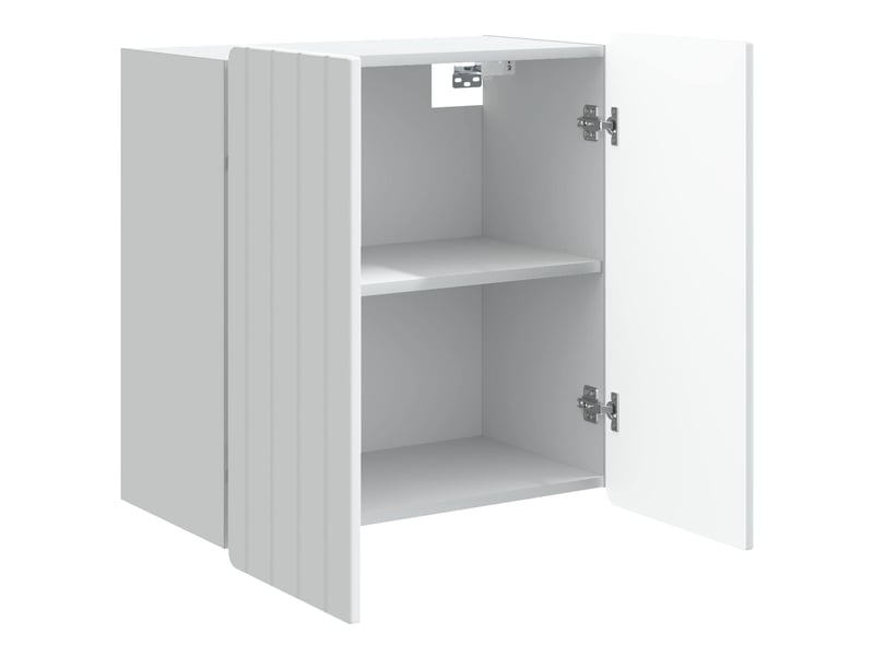  Armoire murale salon, meuble de rangement blanc 59 x 31 x 64 cm bois d'ingénierie  - Conforama C