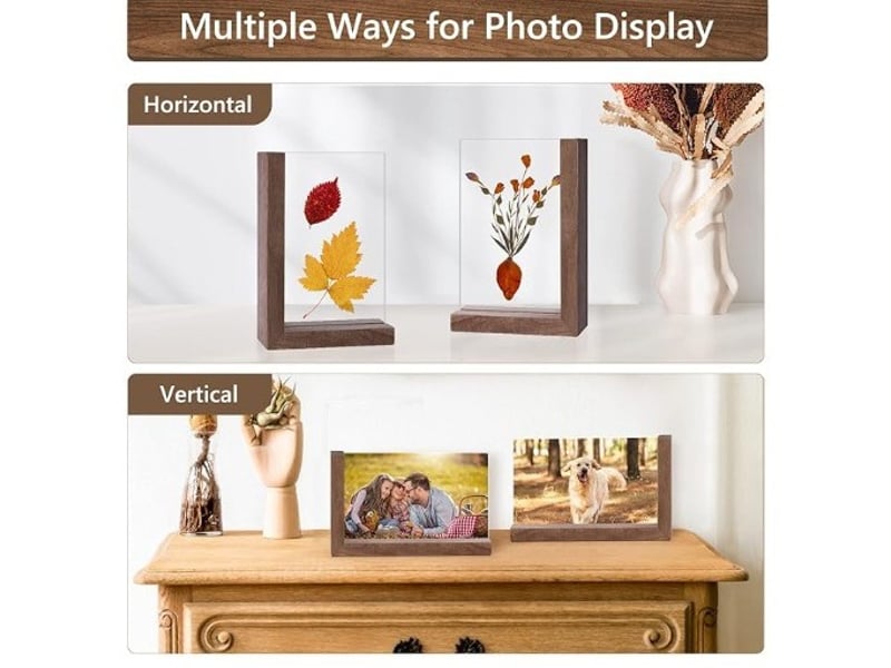  Lot de 2 cadres photo en forme de l – 18,6x13,6 cm  - Conforama C