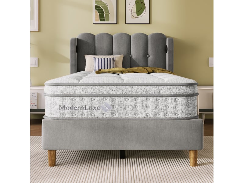  Matelas hybride à ressorts ensachés 7 zones h3 avec mousse froide respirante et base antidérapante pour chambre  - Conforama D
