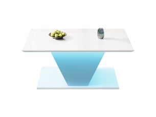 Table basse rectangulaire coloris blanc <strong>MERAX</strong> <strong>table basse blanc</strong> - 50 cmx100 cm