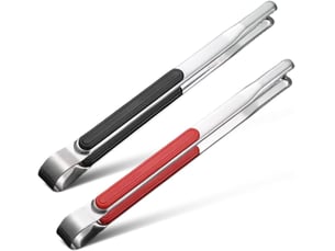 2 pièces pince barbecue inox, longueur 25 cm, résistant à la chaleur, pince de cuisson avec poignée antidérapante, multifonctions pour la cuisson