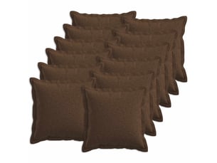 Lot de 12 coussins avec oreiller, coussins décoratifs houten marron lin synthétique cf51013