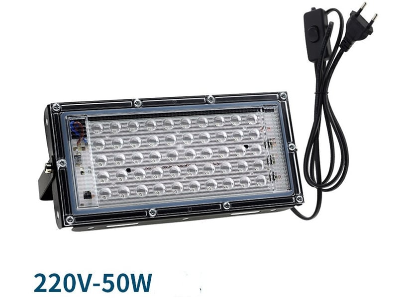  Projecteur led exterieur 50w, 2 pièce 5000lm spot led extérieur 50led  - Conforama A