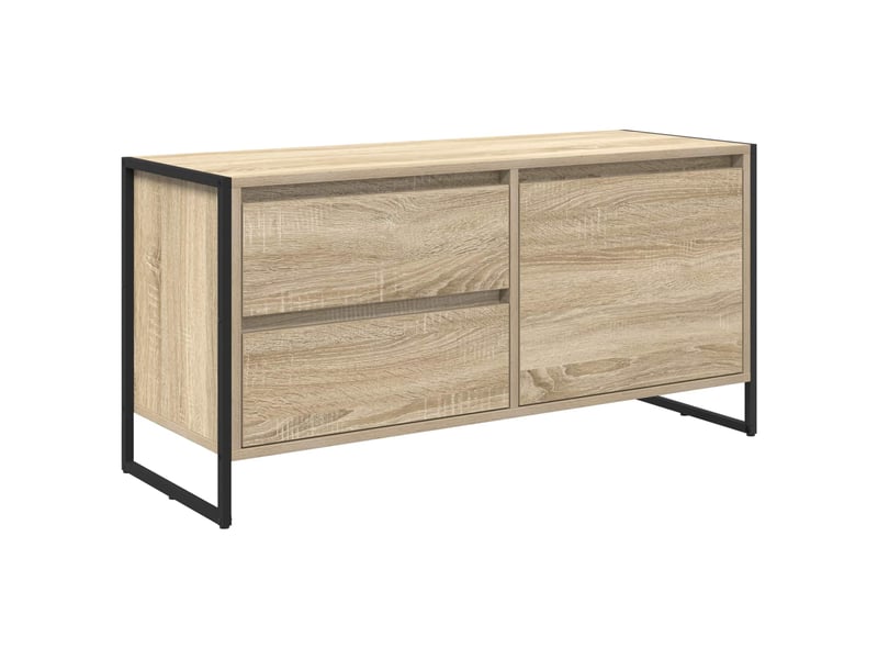  Meuble tv - banc tv - meuble de rangement 100 x 36 x 49.5 cm sonoma bois d'ingénierie  - Conforama A