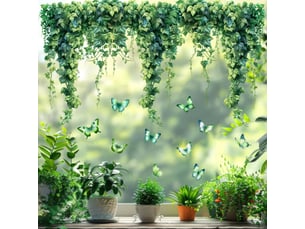 Autocollant pour vitre 30x60cm, motif fleurs multicolores – adhérence statique, déco intérieure-style 7