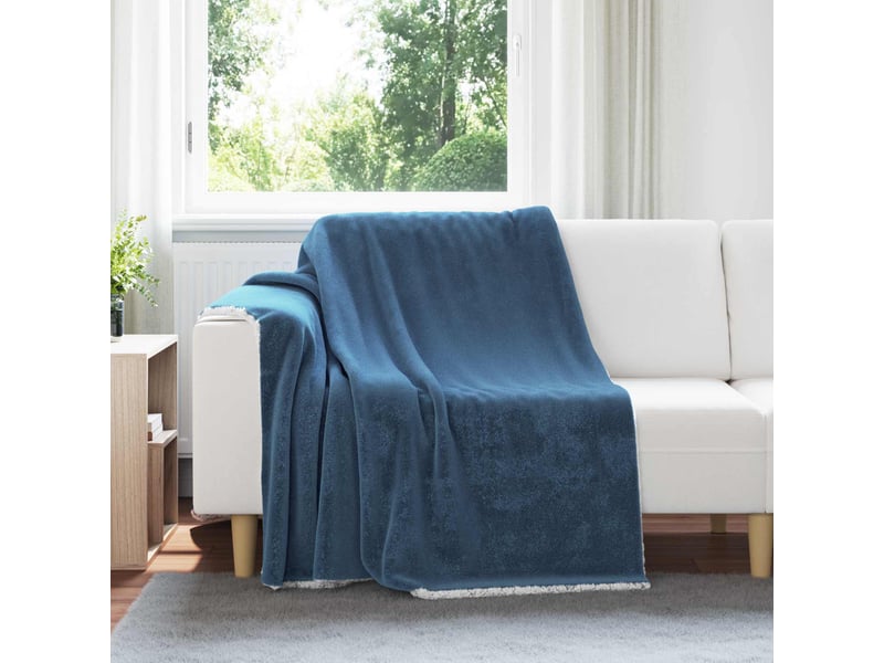  Plaid canapé bleu marine 150x200 cm 1.64 kg polaire  - Conforama B