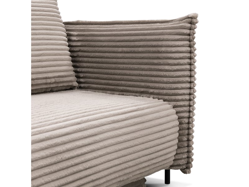  Canapé sorrento - velours côt. Taupe - droit - convert. - 3pl 3CA60.AM.3D.C.05 - Conforama C