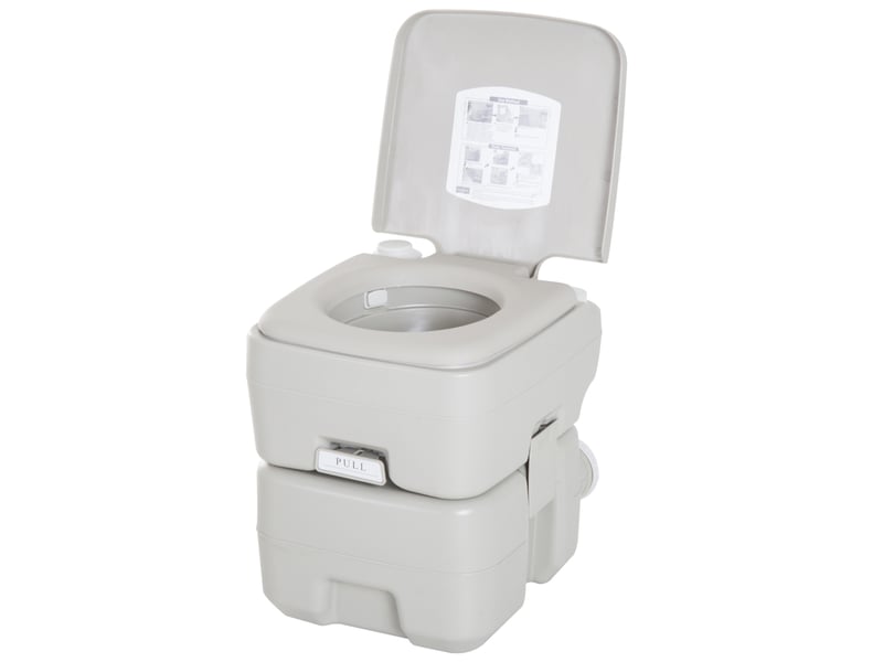  Toilettes chimiques portables 20 l, réservoirs amovibles, campingvoyagespersonnes âgéescaravanes, max 147 kg, 41,5x36,5x42 cm, pehd.  - Conforama A