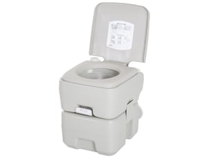 Toilettes chimiques portables 20 l, réservoirs amovibles, campingvoyagespersonnes âgéescaravanes, max 147 kg, 41,5x36,5x42 cm, pehd.