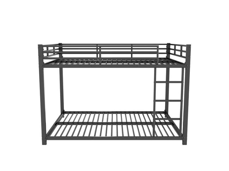  Lit superposé enfant classique en métal noir 140x200 cm  - Conforama A