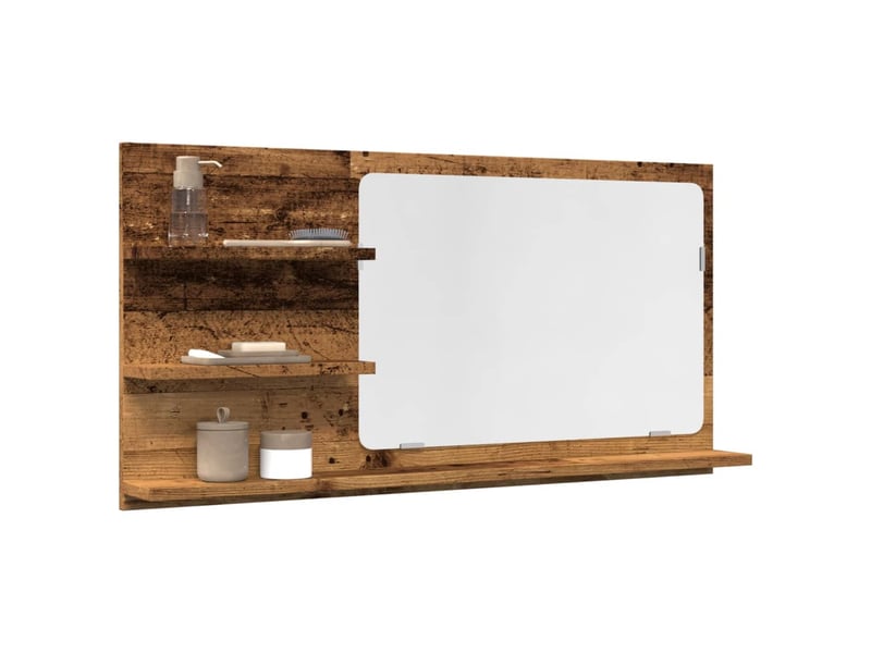  Armoire à miroir de salle de bain vieux bois bois d'ingénierie shl3834  - Conforama B