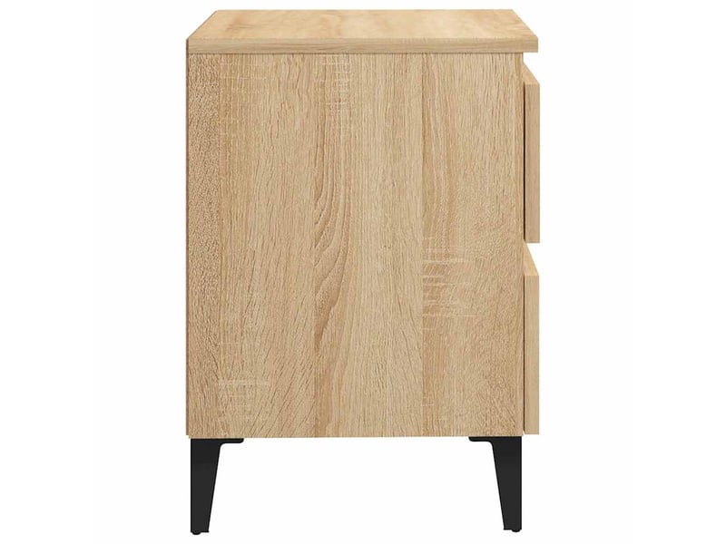  Lot de 2 tables de chevet - cabinet de chevet - table de nuit chêne sonoma 40x35x50 cm bois ingénierie  - Conforama D