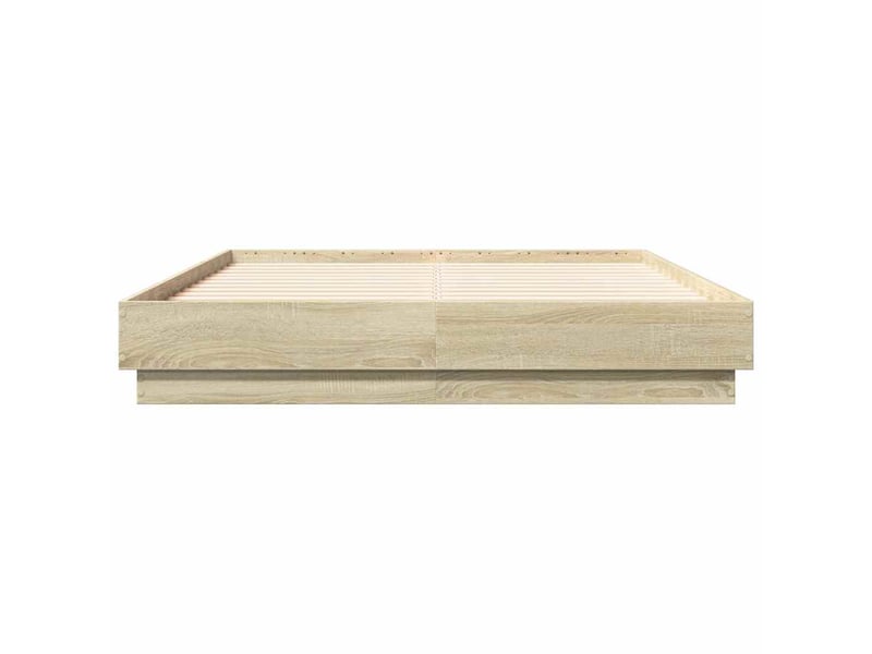  Lit double- lit adulte -  cadre de lit sans matelas chêne sonoma 135x190 cm  - Conforama C