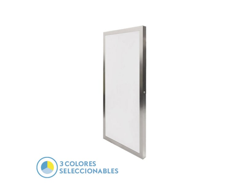  Panneau led plat fabrilamp llano 36 w 3600 lm 3000-4000-6500 k nickel ip40 3,8 x 30 x 60 cm 180606003 - Conforama A