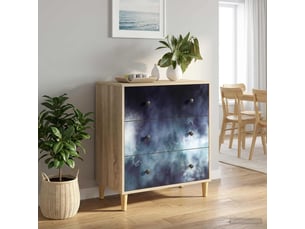 Commode 1 tiroir(s)    <strong></strong> <strong></strong> coloris bois clair largeur 66 cm