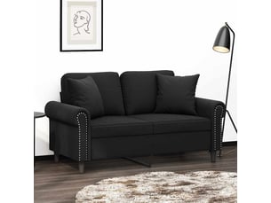 Lot de 2 coussins décoratifs noir 40x40 cm velours cf60882