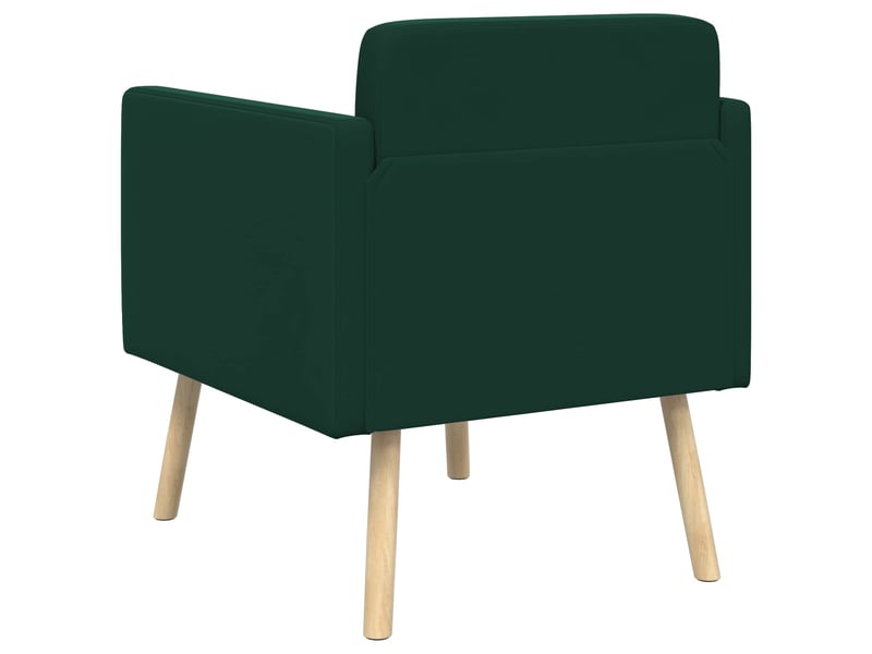  Vidaxl fauteuil d'appoint vert foncé velours  - Conforama E