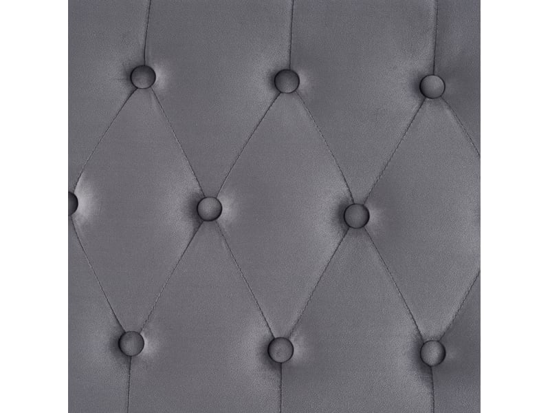  Banquette coffre 132 x 47 x 44 cm gris foncé en velours, assise capitonnée avec rangement intégré  - Conforama E