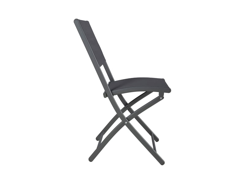 Lot de 4 chaises en textilene gris pliable - Conforama E