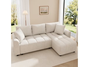 Canapé d'angle panoramique fixe  OPULERANE TRADING LTD 3 + 1 places Coton / Polyester 