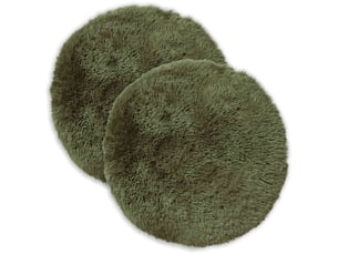 Lot de 2 coussins avec oreiller, coussins décoratifs heerlen vert fleece pv cf50632