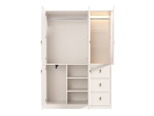 Armoire     WELLTIN  coloris blanc largeur 138 cm