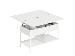 Table basse rectangulaire coloris blanc <strong></strong> <strong></strong> - 49 cmx98 cm