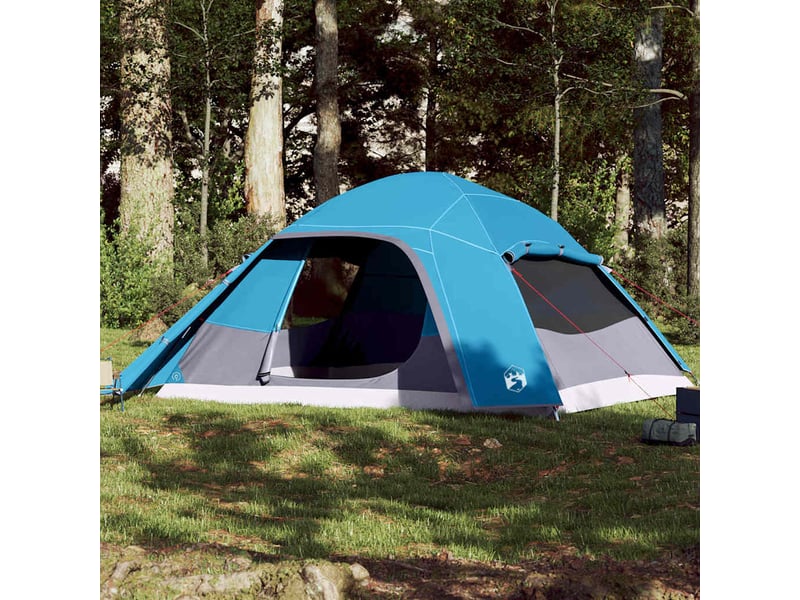  Tente de camping, tente familiale à dôme 6 personnes bleu imperméable shl67812  - Conforama B