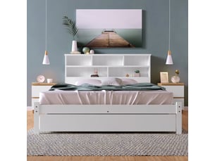 Lit 2 places 140x200 cm coloris blanc
