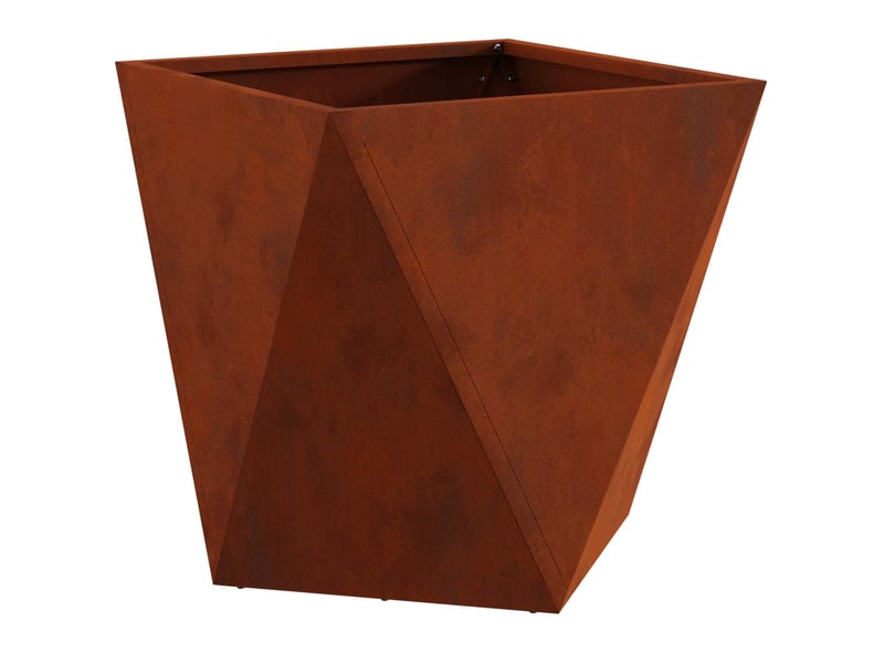  Jardinière - bac à fleurs rouillé 50 x 50 x 50 cm acier patiné  - Conforama A