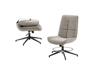 Fauteuil relax manuel pivotant MEUBLES COSY Tissu gris vendu A l'unité