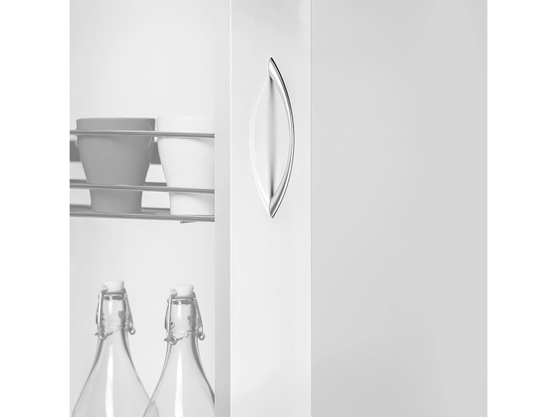 Jeu de 2 poignées pour meubles - boutons de tiroir avec vis - l165mm, distance entre axes 128mm - zamak - aluminium peint - pour commode et armoire  - Conforama E