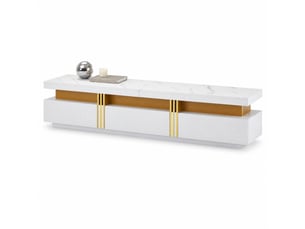 Meuble tv coloris blanc 200 cm LPOSPI  