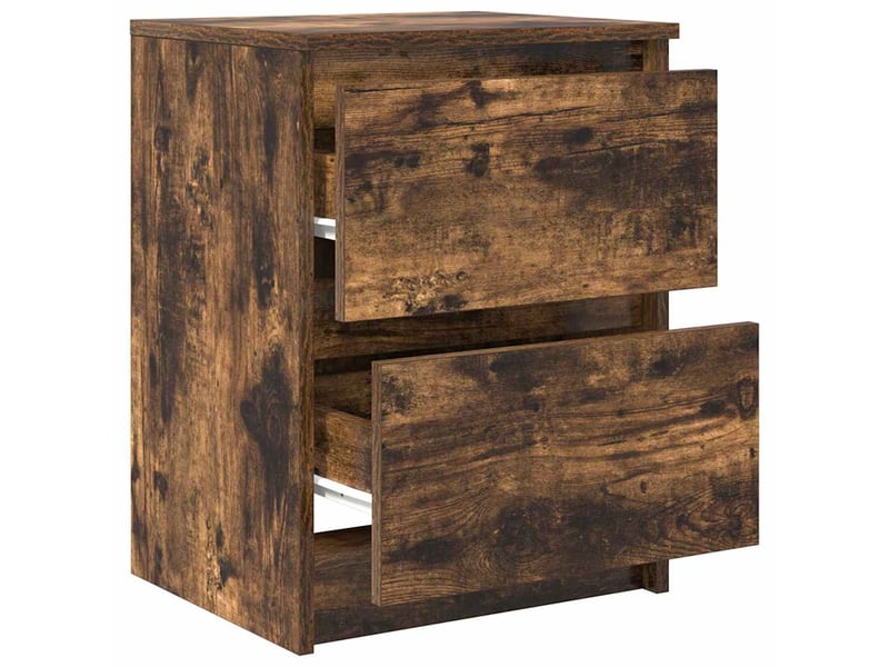  Meuble tv - banc tv - meuble de rangement chêne fumé 40x35x54 cm bois d'ingénierie  - Conforama E