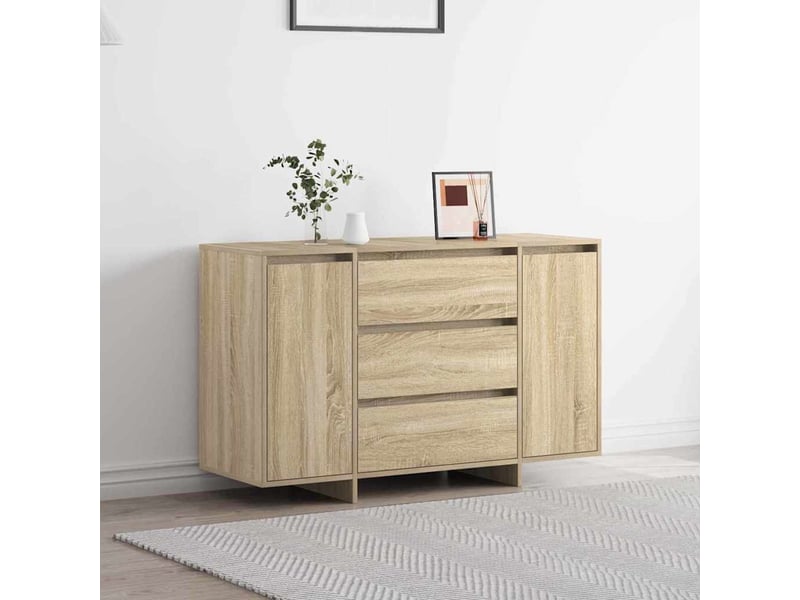  Buffet - bahut - meuble de rangement chêne sonoma 120 x 41 x 75 cm bois d'ingénierie  - Conforama B