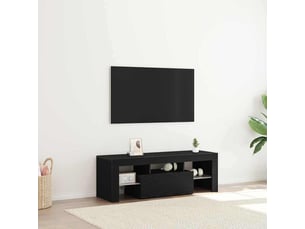 Meuble tv coloris noir 120 cm <strong></strong> <strong></strong>
