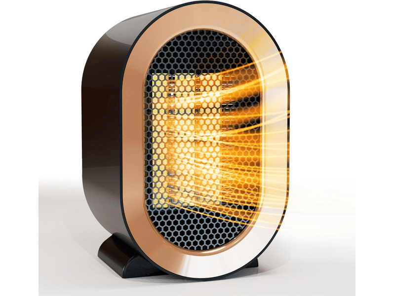  Chauffage d'appoint électrique d'intérieur portable, 1 200 w, avec thermostat, pour grandes pièces, chambres et bureaux, noir  - Conforama A