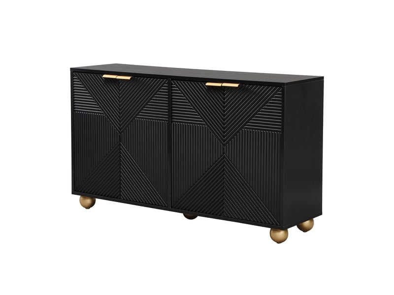  Lit double en velours avec oreilles de lapin et bandeau lumineux chaud réglable, coffre de rangement sous le lit, deux poufs, rose, 140x200 cm  - Conforama A