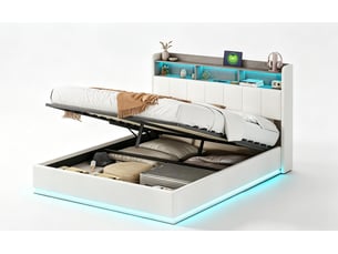 Lit 2 places 140x200 cm <strong></strong>  <strong></strong> coloris beige
