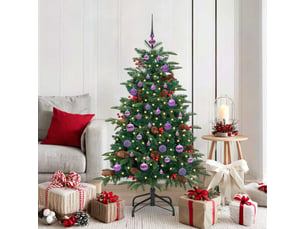 Sapin de noël - arbre de noël artificiel vert 150 cm pvc, métal et plastique