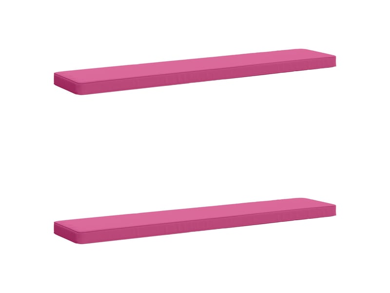  Lot de 2 coussins de banc, coussins d'assise vught 100 % polyester rose cf58516  - Conforama A