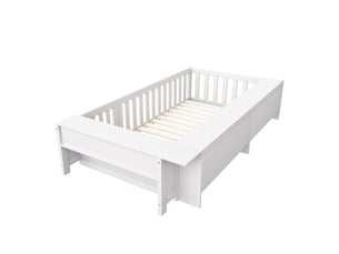 Lit simple 90x200 cm    coloris blanc